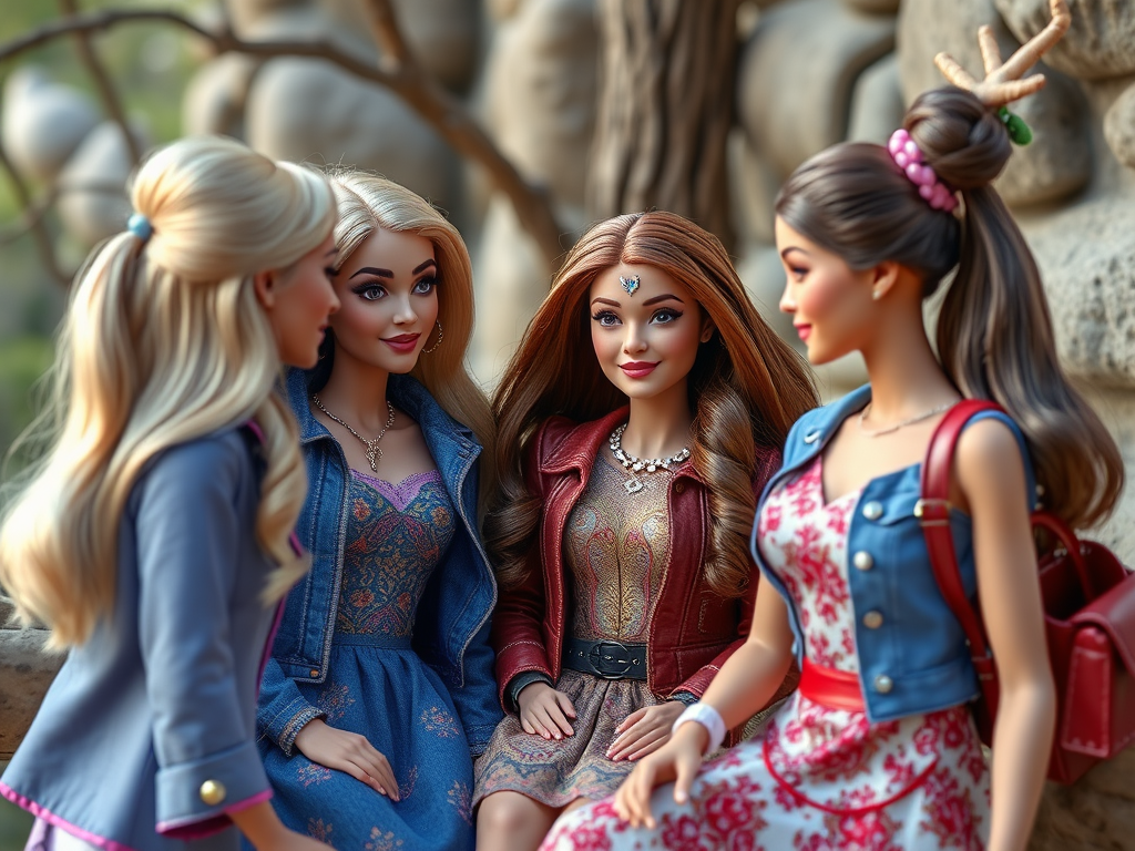 Barbie, Gloria e Sasha no mundo real