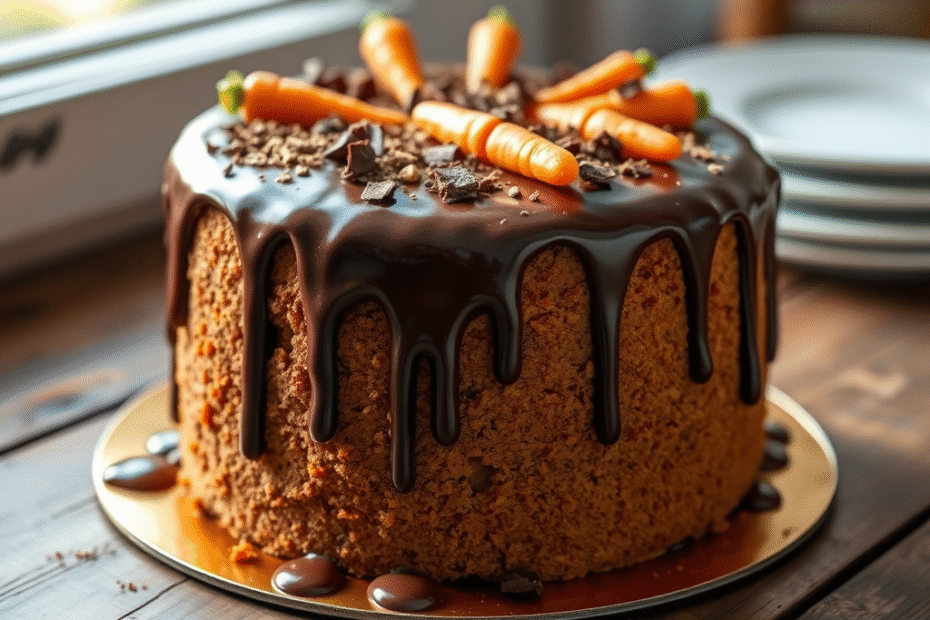 bolo de cenoura com chocolate