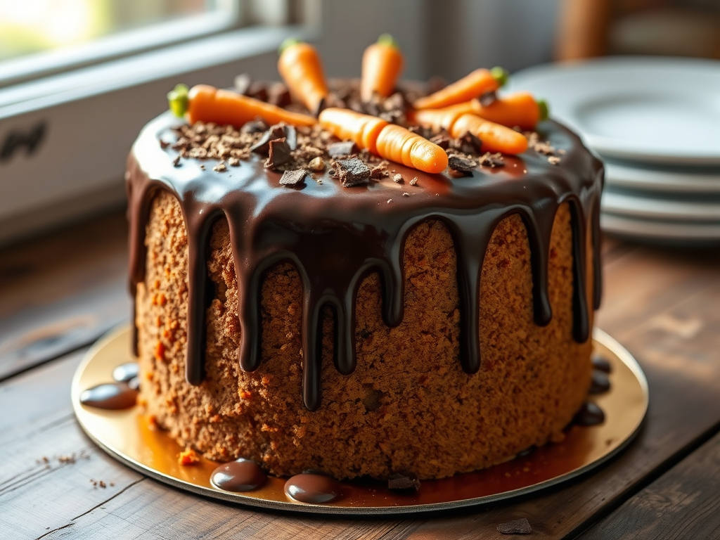 bolo de cenoura com chocolate